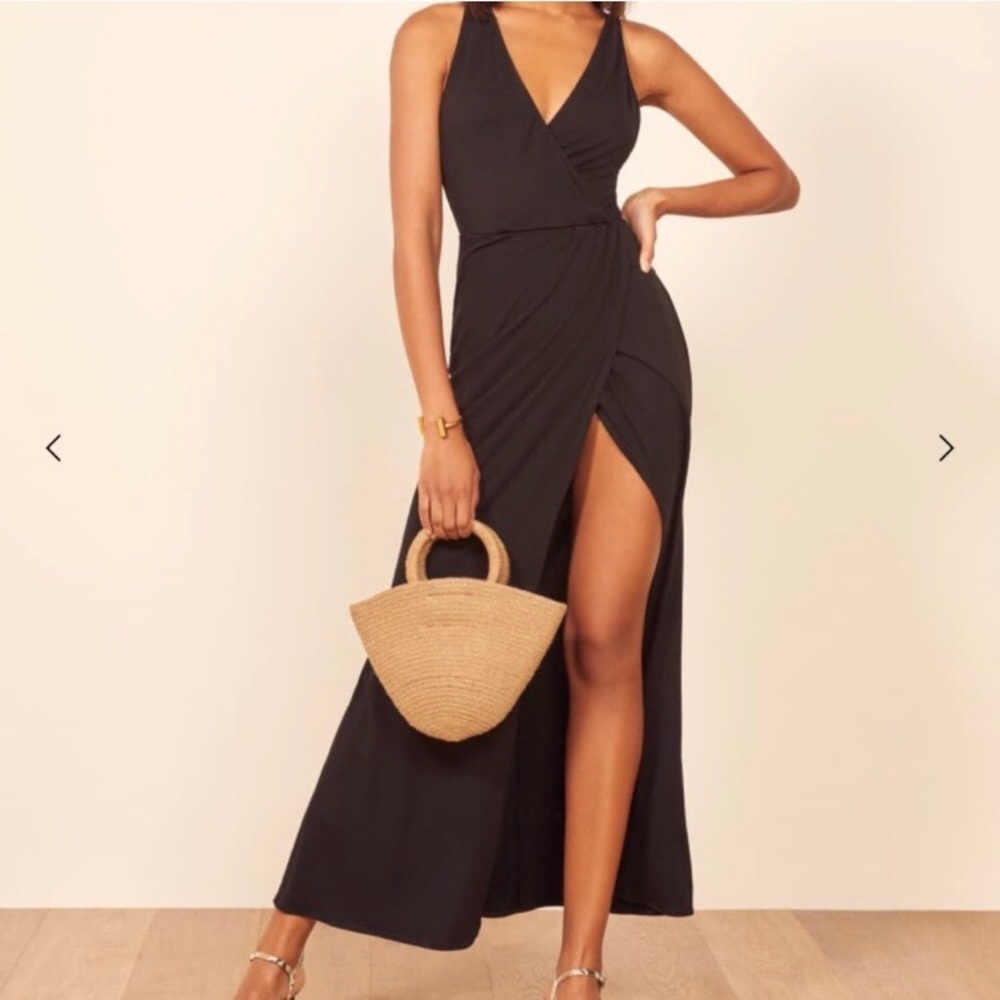 Reformation Black Maxi Vienna Dress NWT